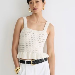 Crochet Ruffle Sweater-Tank